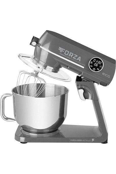 ECG FORZA 6600 Metallo Scuro food processor, 1800 W, 6.5 liters, LCD, planetary mixing system