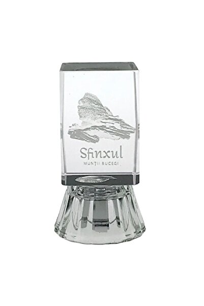 OEM Decorațiune din sticlă cu LED, Munții Bucegi, 3x6cm, transparentă