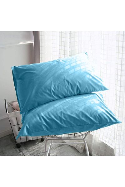Five Store Set 2 huse perna din bumbac ranforce 100%, densitate 120 g/mp, Bleu, 50/70cm