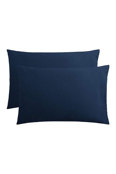 Five Store Set of 2 pillowcases made of 100% ranforce cotton, density 120 g/sqm, Blue, 50/70cm
