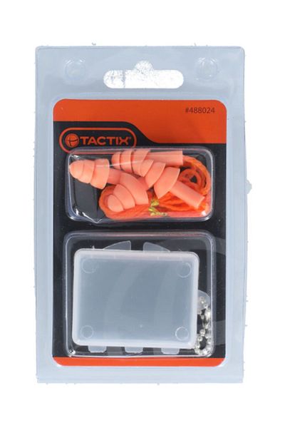 Tactix سدادات أذن سلكية مكونة من 4 قطع مع صندوق