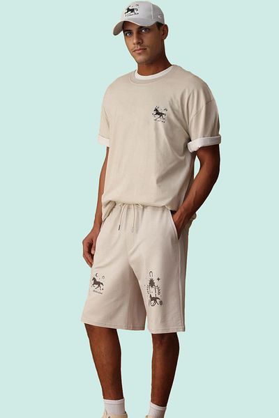 PayBuy Men's Wide Cut Printed Shorts Regular Waist Color Casual Combinations Summer Must Haves