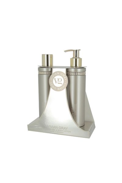 Vivian Gray Gift set Vivian Gray Crystals Brown Body Lotion, 250 ml + Shower Gel, 250 ml