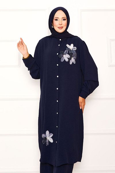 EBRUTESETTÜR Flower Detailed Buttoned Double Suit