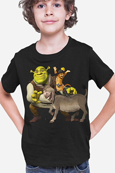 OEM Tricou copii Shrek Donkey Puss In The Boots Story