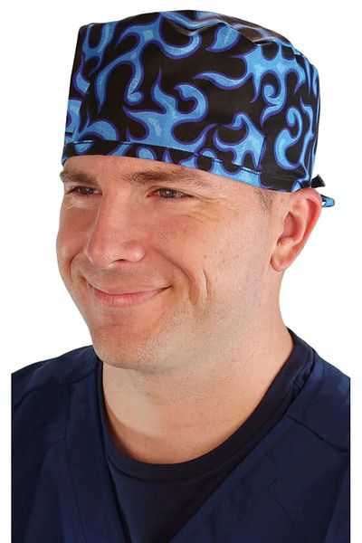 OEM Boneta chirurgicala Blue Liquid Flames on Black