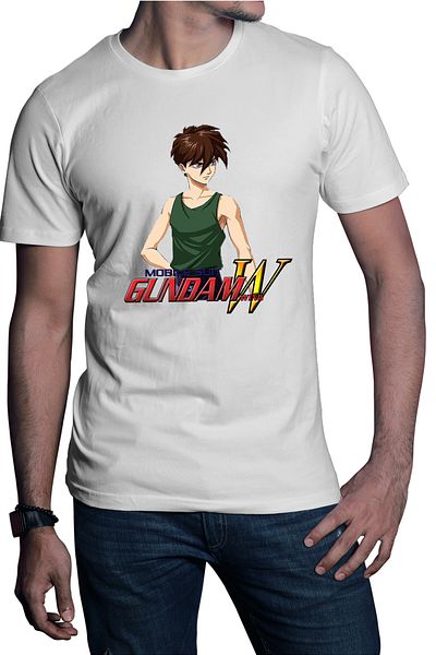 OEM Tricou barbati dam Wing Heero Angry Guy Anime Eater