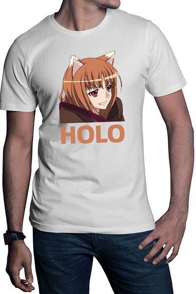 OEM Men's T-shirt Spice And Wolf Holo Funny Face Anime Japan