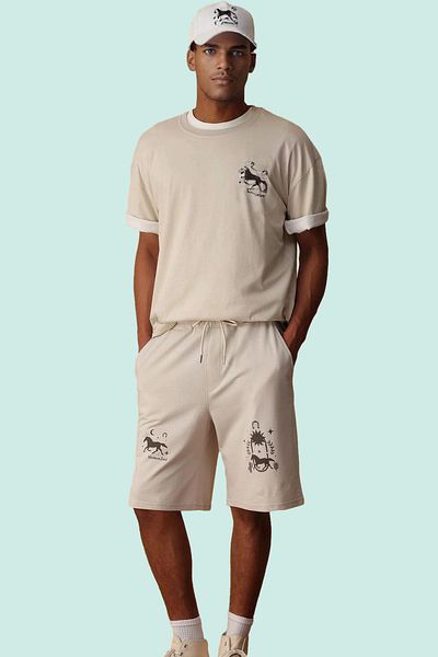 PayBuy Men's Wide Cut Printed Shorts Regular Waist Color Casual Combinations Summer Must Haves