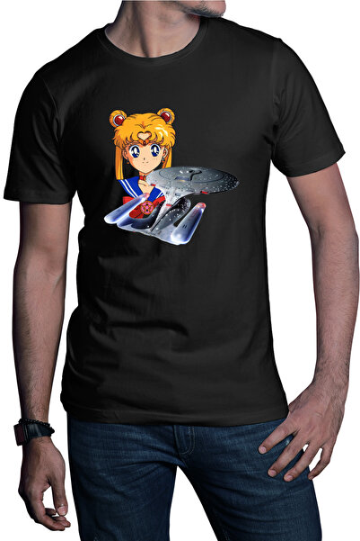 OEM Tricou barbati Star Trek Sailor Moon Enterprise Starship