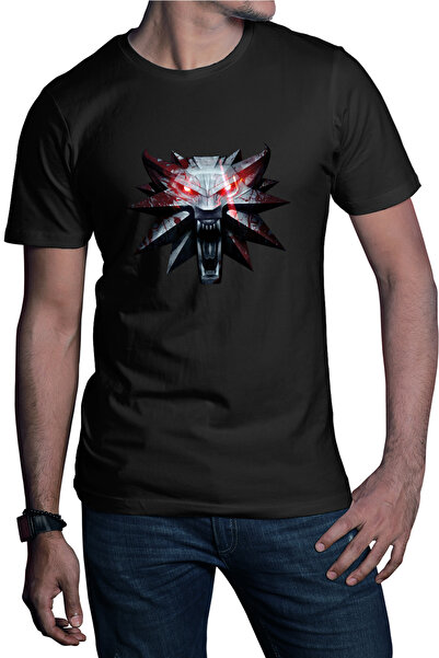 OEM Tricou barbati The Witcher Hunter Video Card Game Wolf Shadow