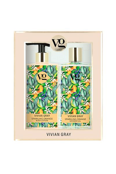 Vivian Gray Set cadou Portocală Strălucitoare Loțiune de corp hidratantă, 350 ml + Gel de duș, 350 ml