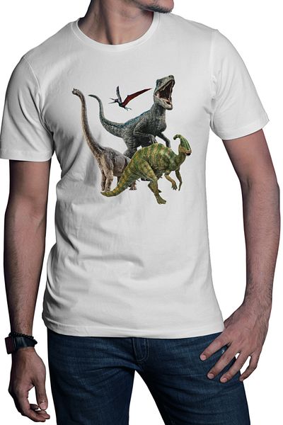 OEM Tricou barbati Jurassic Park Dinossaurs Fly Terrestrial Dangerous