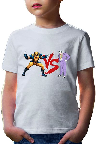 OEM Tricou copii Wolverine VS Joker Costume Cartoon