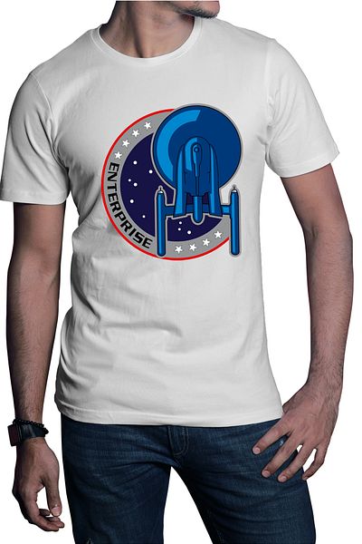 OEM Men's T-shirt Star Trek Starship Enterprise Picard Captain