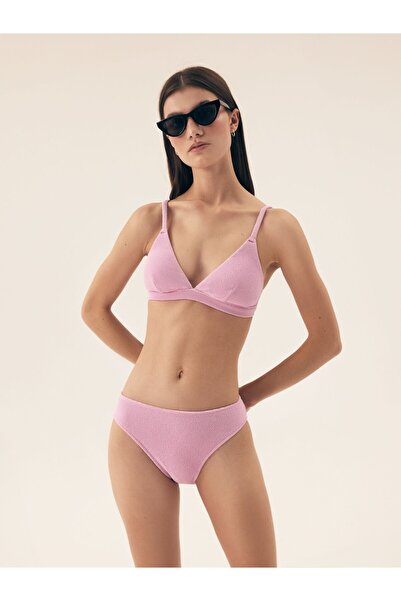 Bloovii Bikini Top Triangle Bralette Textured Crash Fabric V-Cut Decollete | Sunnyday