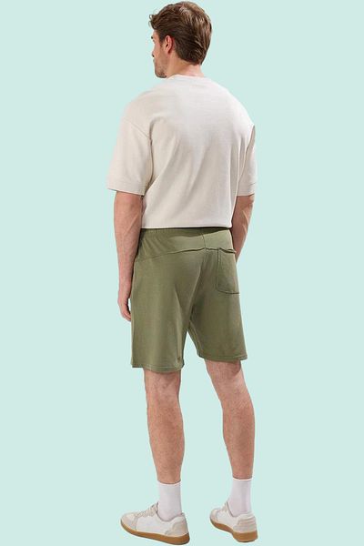 PayBuy Men's Oversize Wide Cut Short Shorts Single Jersey Woven Comfortable Daily Summer Essential