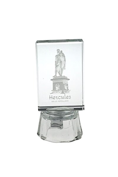 OEM Decorațiune din sticlă cu LED, Hercules, 4x9cm, transparentă