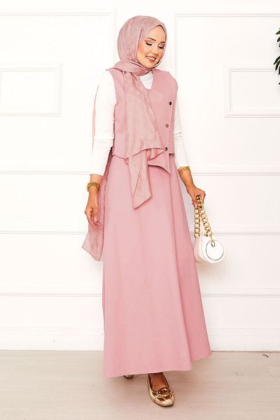 EBRUTESETTÜR Asymmetric Vest Gabardine Double Skirt Suit