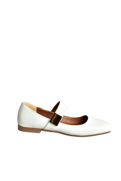 Fox Shoes U726454509 Balerini albi de damă