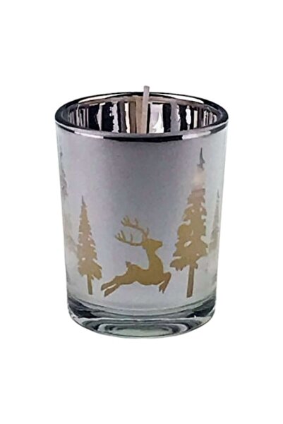 OEM Christmas Candle in Glass with Festive Images - 5x7 cm