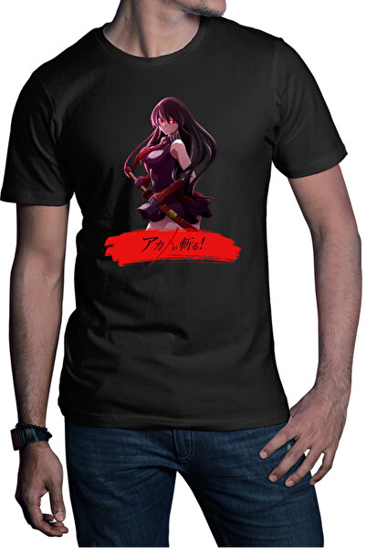 OEM Tricou barbati Akame ga Kill Katana Fantasy Otaku Gore Blood Moon