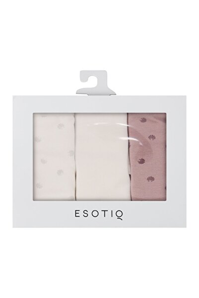 ESOTIQ Women's Classic Panties Set 3-Pack Cotton & Elastane Briefs Plain & Patterned | Mia-Mia