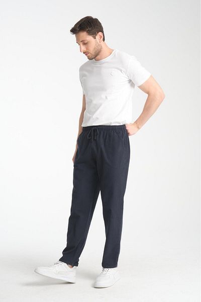 Klothy Kety Men's Comfortable Linen Look Trousers
