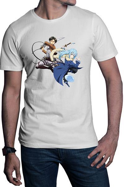OEM Tricou barbati TenSura Slime Isekai Rinmuru Levi Attack on Titan