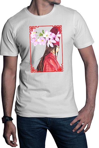 OEM Men's T-shirt Hikaru no Go Fujiwara no Sai Master of Go Kimono Japan