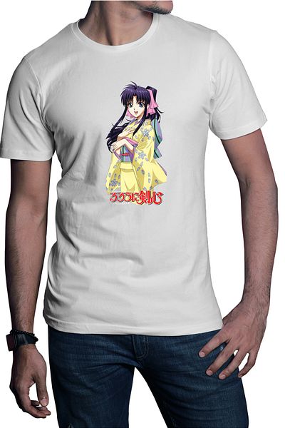 OEM Men's T-shirt Rurouni Kenshin Kaori Ninja Anime