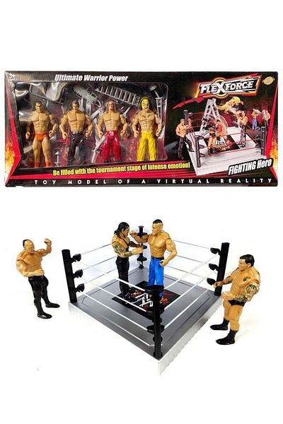 WWE Ultimate Warrior Wrestling Battle Scene Action Figure Toy Set With Accessories