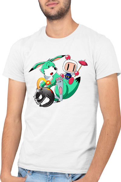 OEM Tricou barbati Bomberman Pokemon Children Game Vintage