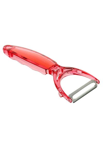 flores Vegetable and fruit peeler, plastic, red