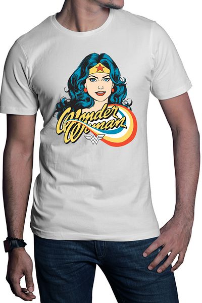 OEM Men's T-shirt Wonder Woman Retro Comics Star Beautiful Power