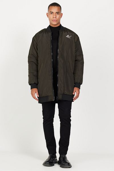AC&Co / Altınyıldız Classics Men's Khaki Oversize Wide Cut College Collar Coat