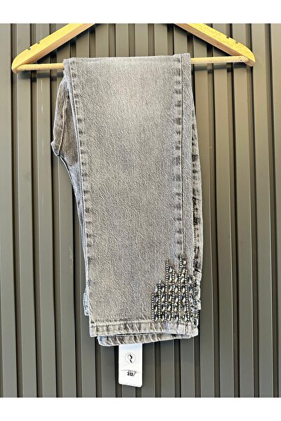 my312 TAŞ DETAYLI ANTRASİT JEANS