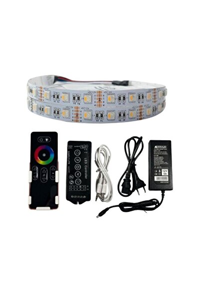 DORA LED DOKUNMATİK MÜZİK KONTROLLÜ RGBWW ŞERİT LED SET 5050 LEDLİ 3ÇİPLİ 12V...