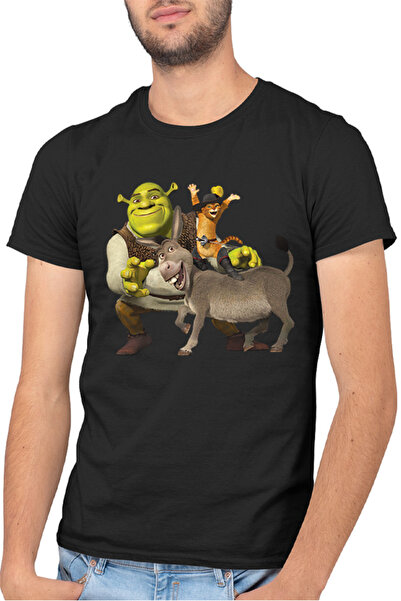 OEM Tricou barbati Shrek Donkey Puss In The Boots Story