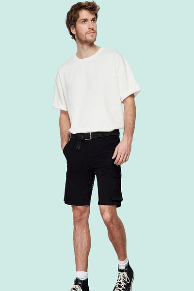 PayBuy Men's Cargo Pocket Gabardine Shorts Comfortable Fit Daily Use Indispensable for Weekend Summer