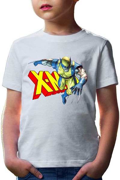 OEM Kids T-shirt Wolverine X-Men Logo Superpower Hero