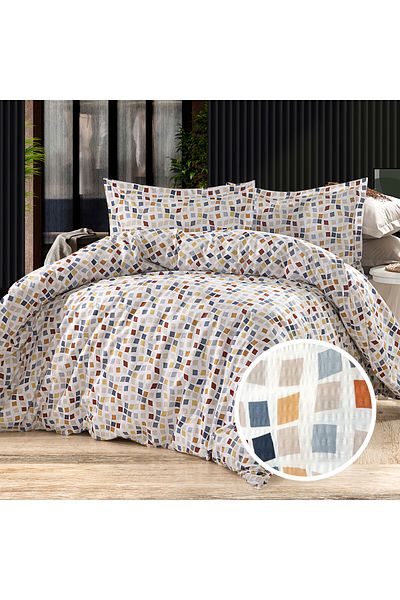 Pucioasa 100% Cotton Crepe Bed Linen (Crep41) - King Size