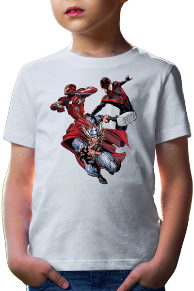 OEM Tricou copii Ironman Thor Spiderman Thunder God Cartoons
