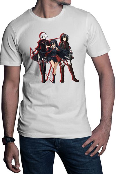 OEM Men's T-shirt Akame ga Kill Nier Automata Mikasa Attack on Titan Sword Users