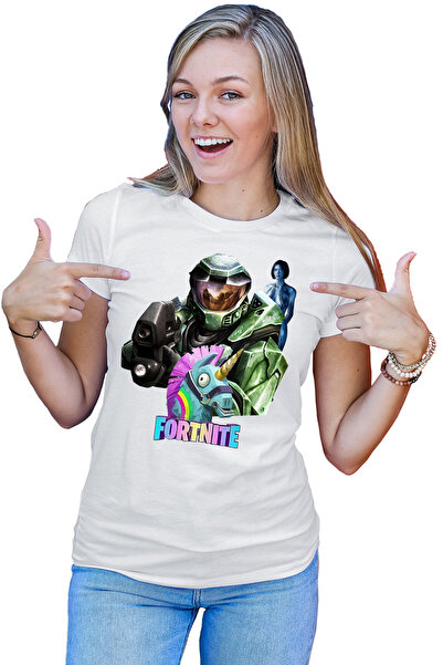 OEM Tricou dama Halo Chief Cortana Fortnite Lama Battle