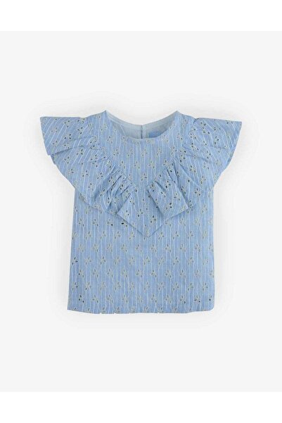 Gingersnaps بلوزة دانتيل بكتف فراشة للبنات