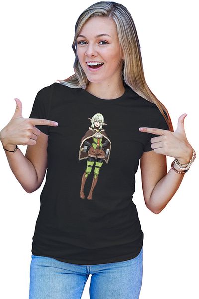 OEM Tricou dama Goblin Slayer Elf Forest Helper Magic Healer Fantasy Anime