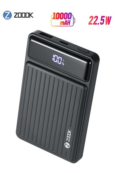 ZP Zoook 10000 mAh Portable Power Bank, 22.5W High-Capacity USB-C Charger