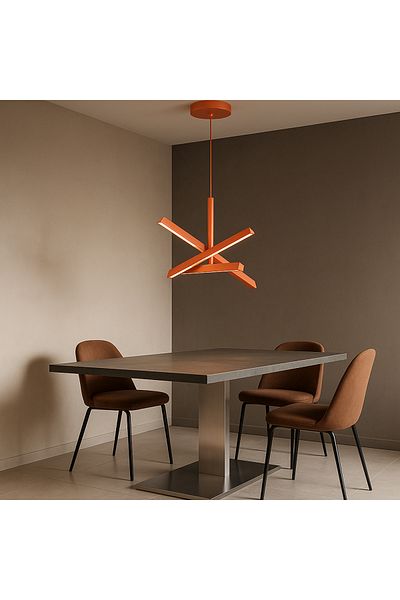 Olbia Terra Red 38W Pendant Chandelier - 3000K - 110° Diffusion Angle - 1824 Lumens - 220–240V - CRI 90+