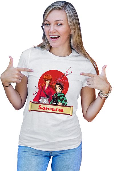 OEM Tricou dama Rurouni Kenshin Samurai Duo Kenshin Tajirou